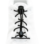 Șireturi încălțăminte Lock Laces Solid negru Black Solid