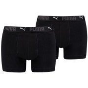 Boxeri bărbați Puma Sport Cotton Boxers 2P negru Black