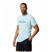 Tricou bărbați Columbia Zero Rules™ Light SS Graphic Crew albastru deschis Marine Light, Scripted Peaks