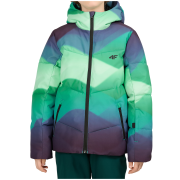 Geacă de iarnă copii 4F Technical Jacket M1278 albastru/verde Multicolour Allover