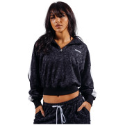 Hanorac femei Nebbia Half-Zip Leopard Sweatshirt Primal negru BLACK LEOPARD