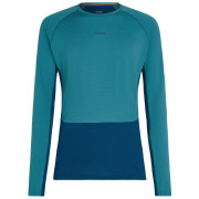 Tricou funcțional bărbați Icebreaker Men Merino 200 ZoneKnit LS Crewe albastru/albastru deschis Atlant/Topaz/Cb