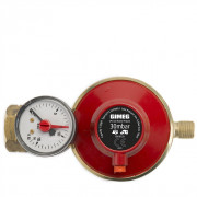 Regulator de presiune Gimeg Regulátor tlaku plynu s barometrem a tlakovou pojistkou Gimeg 30 Mbar Kombi se závitem 1/4" roșu