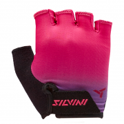 Mănuși de ciclism copii Silvini Anapi negru/roz