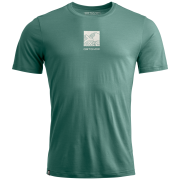 Tricou funcțional bărbați Ortovox 120 Cool Tec Abstract turcoaz Arctic Grey