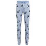 Indispensabili funcționali copii Icebreaker Kids M 200 Oasis Leggings Bear Tour AOP albastru deschis Zinc Blue/Aop