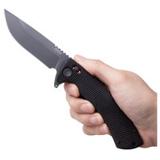 Briceag Acta non verba A400-BB, DLC, Black Sandvik 14C28N, G10 Black negru Black