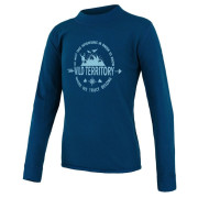 Tricou funcțional copii Sensor Merino DF Territory albastru închis Deep Blue