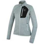 Hanorac femei MOOA Nyore Grid 220 albastru aqua melange