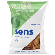 Chips Sens cu proteine de greier - Usturoi & Ierburi (80g)