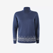 Pulover pe gât femei Kama 5052 albastru light blue