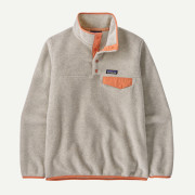 Hanorac femei Patagonia W's LW Synch Snap-T P/O bej Oatmeal Heather w/Heirloom Peach