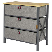 Skříň Bo-Camp Cabinet Northwood Wide 3 šuplíky gri