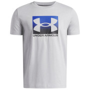 Tricou funcțional copii Under Armour UA B Boxed Sports Update SS Mod Gray Light Heather gri deschis Mod Gray Light Heather / / Black