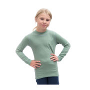Tricou funcțional copii Sensor Merino DF Logo Up Basil Green