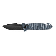 Briceag TB OUTDOOR Cac S200 French Army Knife Textured G10 Serrated albastru/gri