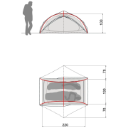 Cort ultraușor de 2 persoane Vaude Ultralight Space 2P