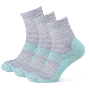 Șosete Zulu Merino Allseason 3-pack turcoaz / gri turquoise/grey