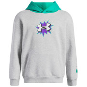 Tricou funcțional copii Under Armour UA B Rival FLC Graphics Hd Mod Gray Light Heather gri deschis Mod Gray Light Heather / Geode Green / White