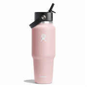 Sticlă termică Hydro Flask Wide Flex Straw Travel Bottle 32 Oz negru/roz TRILLIUM