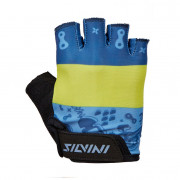 Mănuși de ciclism copii Silvini Punta negru/albastru