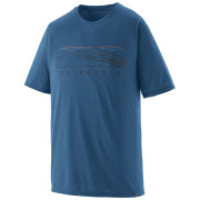 Tricou bărbați Patagonia Men's Capilene Cool Trail Shirt - Stratapeaks albastru Aquatic Blue