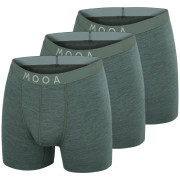 Boxeri bărbați MOOA MerinoSilk 4in 3-pack verde green melange