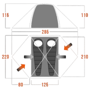 Cort turistic Vango Exedra 200