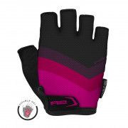 Mănuși de ciclism femei R2 Ombra negru/roz