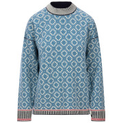 Bluză femei Dale of Norway Langøy Fem Sweater albastru/alb Arctic Blue Offwhite