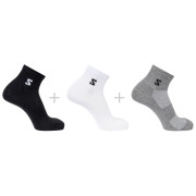 Șosete Salomon Everyday Lite Quarter 3-Pack negru/gri Black / White / Frost Gray