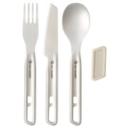 Set tacâmuri Sea to Summit Detour Stainless Steel Cutlery Set 3 Piece argintiu Stainless Steel Grey