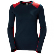 Tricou funcțional femei Helly Hansen W Lifa Merino Midweight Crew albastru