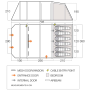 Cort de familie Vango Lismore Air TC 600XL Package