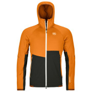 Geacă bărbați Ortovox Fleece Rib Hoody M portocaliu/ sly fox