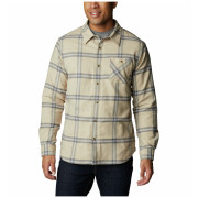 Cămașă bărbați Columbia Cornell Woods Fleece Lined Flannel bej Ancient Fossil