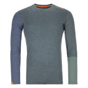 Tricou bărbați Ortovox 185 Rock'n'Wool Long Sleeve M verde/albastru