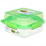 Box na potraviny Sistema Square Lunch Stack TO GO 1,24l verde