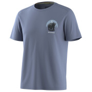 Tricou funcțional bărbați Smartwool Men's Lunar Bear Active Short Sleeve Graphic Tee albastru închis NIGHTFALL BLUE
