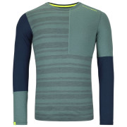 Tricou funcțional bărbați Ortovox 185 Rock'N'Wool Long Sleeve M gri/albastru arctic grey
