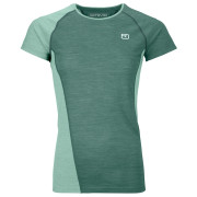 Tricou funcțional femei Ortovox 120 Cool Tec Fast Upward Ts W albastru/verde arctic grey