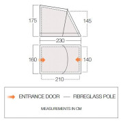 Extensie de cor Vango Tall Annex Elements Shield - Balletto