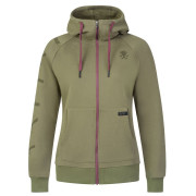 Hanorac femei Rafiki Nuria Zip verde închis burnt olive