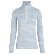 Tricou funcțional femei Icebreaker Women M 260 Tech Vertex LS HZ Chillwave albastru/alb Snow/Zincblue/J