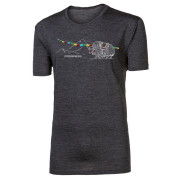 Tricou funcțional bărbați Progress Hrutur Yak gri šedý melír