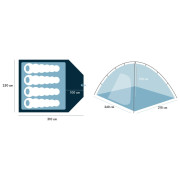 Cort de 4 persoane Zulu Dome 4 Plus Black