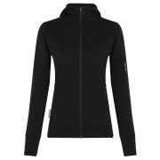 Hanorac funcțional de damă Icebreaker W M 300 Descender LS Zip Hoodie negru Black