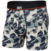 Boxeri Saxx Non-Stop Stretch Cotton Boxer Brief Fly alb/gri