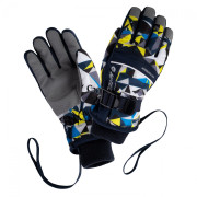 Mănuși copii Hi-Tec Harri Jr albastru/gri Dress Blue/Skydiver/Sulphur Spring