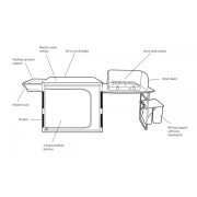 Bucătărie Outwell Padres Kitchen Table Bamboo & Side Unit